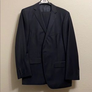 Tallia Dark Navy Pin Striped Suit